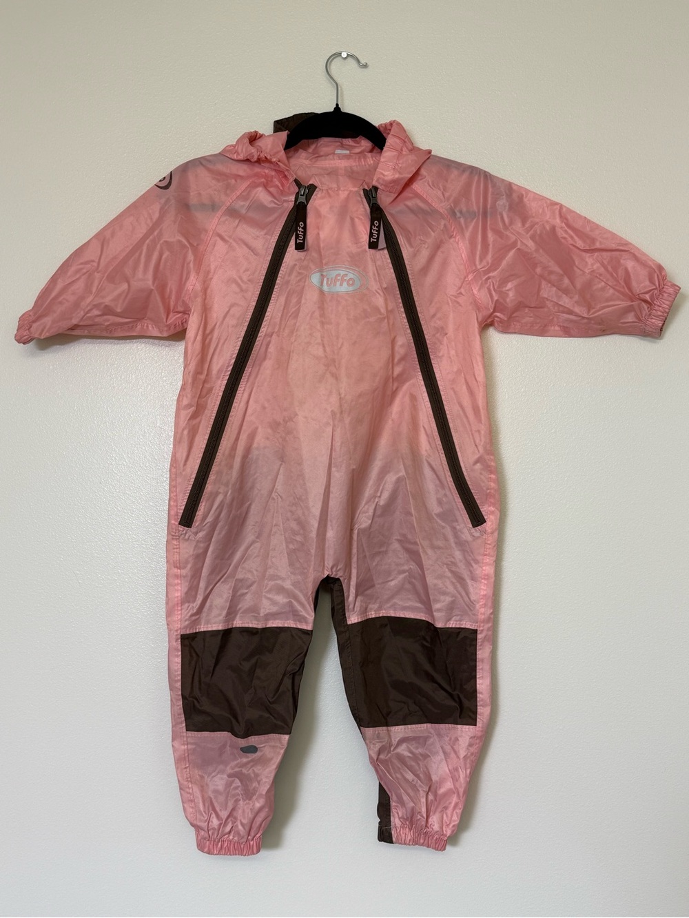 Tuffo Muddy Buddy Rain Suit Pink Kids Waterproof One-Piece Rain Suit Size 3T